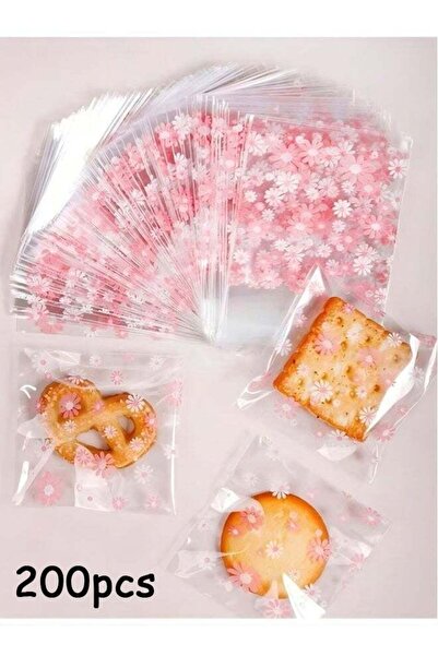 Generic 200-Piece Self-Adhesive Cookie Bags – 7x7cm for Bakery, Candy, Cookie...