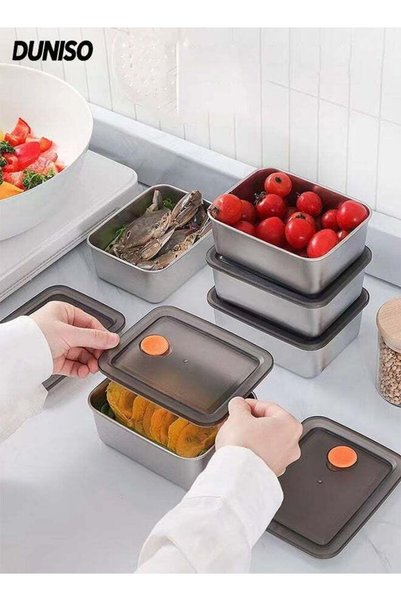 Generic 4 Pack Stainless Steel Food Storage Box， with Leak Proof Plastic Lids...