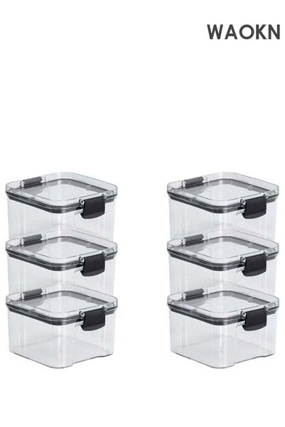 Generic 6-piece set of 460ML sealed food storage with lid, double sealed thic...