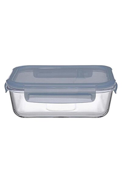 Generic Lockie Lock Glass Food Container, 1030 Ml, Blue Lid, Stackable, 60 Mm...