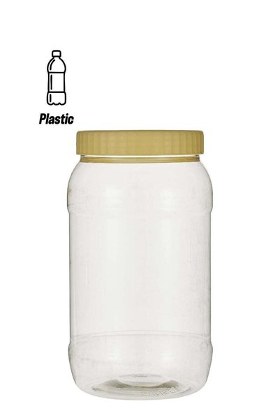 Generic Alsaqer Round SpiceJar/Pet Jar/Plastic Round Food Storage Jar 2000 ml...