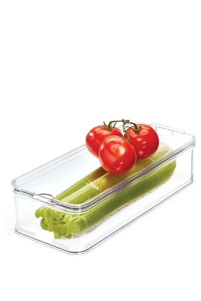Generic iDesign Crisp Stackable Refrigerator & Pantry Produce Bin Clear/White...