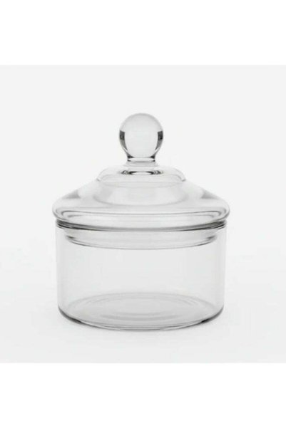 Generic AKDC Elegant Round Airtight Acrylic Storage Canister in Clear Transpa...
