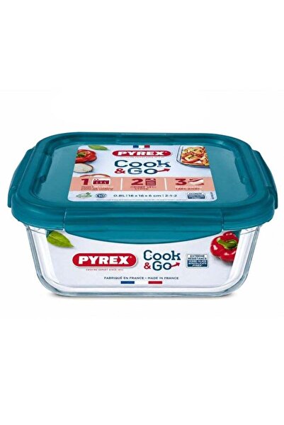 Generic Pyrex Cook&Go 0.8L Square Storage Dish with Airtight Lid - Versatile ...