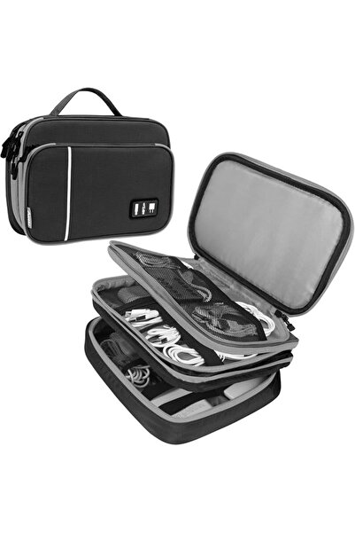 GENERAL SosimcotyTravel Storage Bag, Three Layer Electronic Accessories Organ...