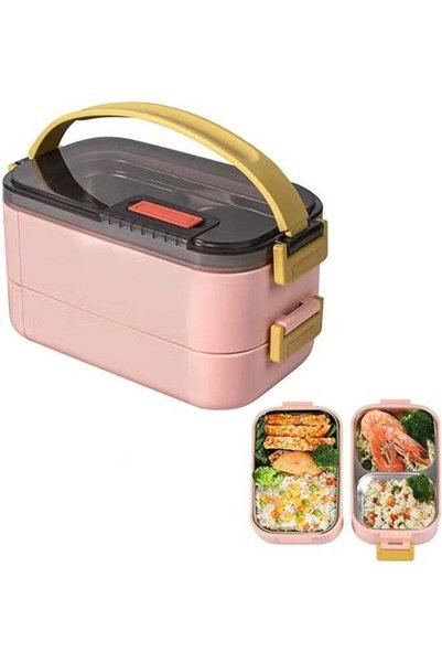 Generic Bento Lunch Box for Adults & Kids, Reusable Stainless Steel Handheld ...