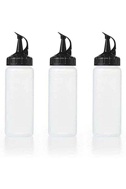 Generic 3 Pcs Premium Plastic Condiment Squeeze Bottles with 3 Funnels – 175m...