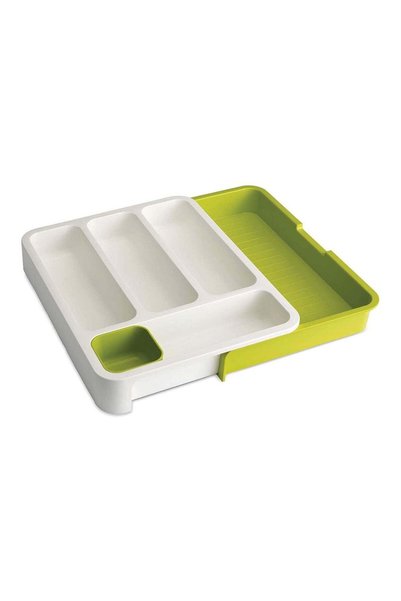 Generic Expandable cutlery tray - White Green