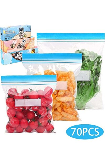 Generic Freezer Bags, 70 Pcs Reusable Zip Lock Sandwich Bags, 3 Sizes Ziplock...