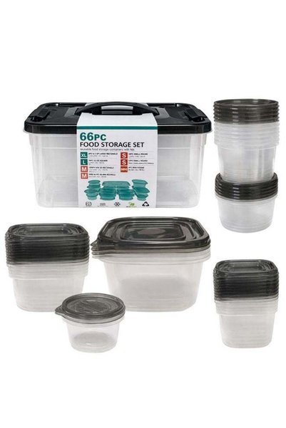 Generic 66-Piece Food Storage Container Set with Lids ,Plastic Meal Prep Cont...