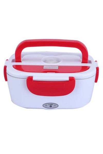 Generic Electric Heating Lunch Box Red White
