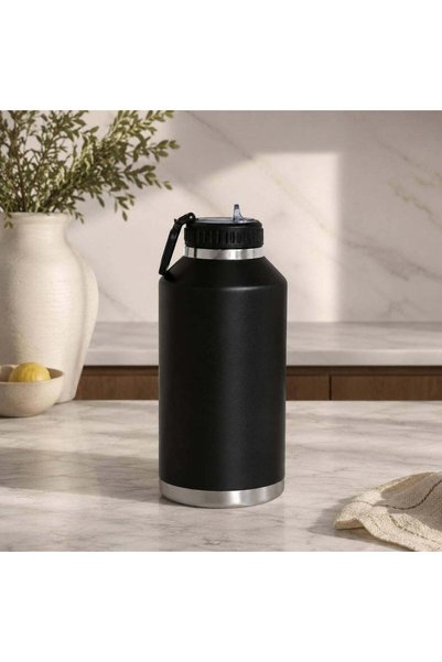 Generic Navan Insulated Stainless Steel Water Bottle 1.8L - Black