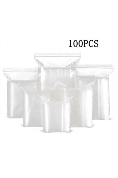 Generic 100-Piece Clear Zipper Plastic Storage Bags – Resealable Bags for Off...