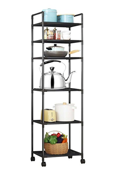 Generic Kitchen Stand, 6-Tier Kitchen Storage Rack with Wheels, 38x30x160cm S...
