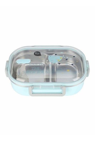 Generic Durable Stainless Steel Bento Lunch Box, 650ml with Spoon - Perfect f...