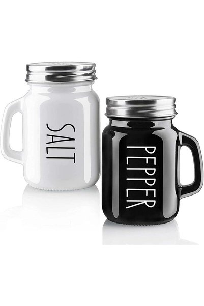Generic Farmhouse Salt and Pepper Shakers Set, 2 Pcs Cute Salt Pepper Shaker,...