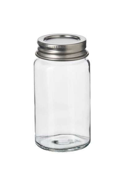 Generic Spice Jar 6 Cl – Clear Glass & Stainless Steel, 8x4 Cm