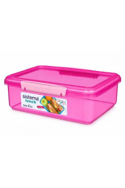 Generic Sistema Lunch 2L Pink – BPA Free Reusable Lunch Box with Secure Locki...