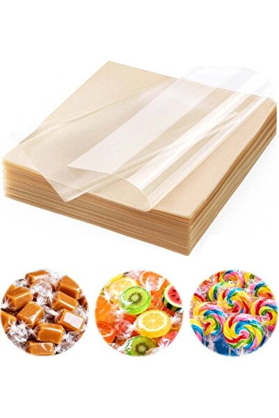 Generic 100PCS Clear Cellophane Candy Wrappers for Chocolate Lollipop