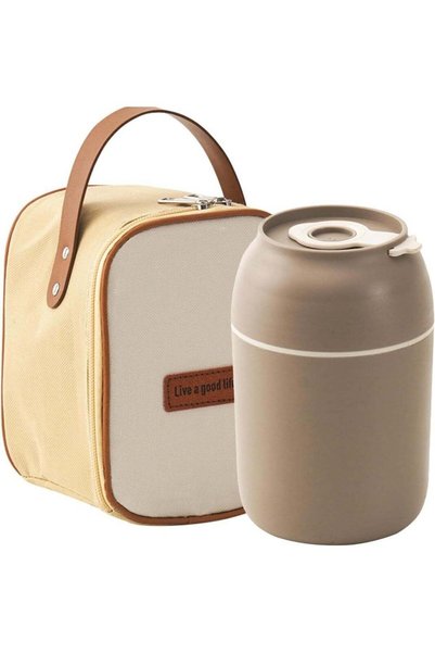 Generic Insulated Food Jar, 15 Oz Stainless Steel Container Thermos with Fold...