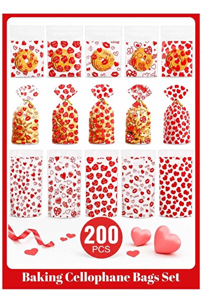 Generic Cookie Bags, Baking Cellophane Bags Set for Candy, Cookie & Party Fav...