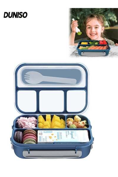 Generic 4-Compartment Lunch Box, Leak-Proof Divided Bento Container with Lid,...