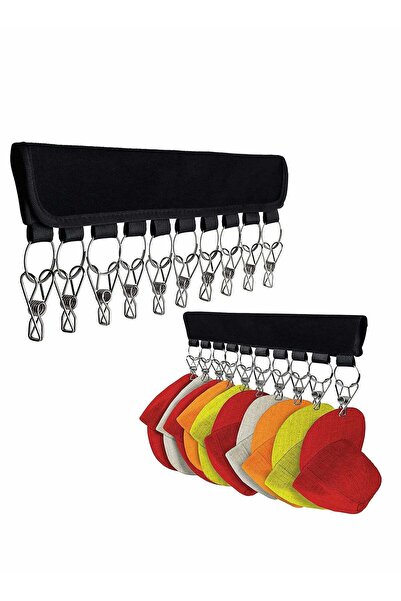 Generic Space-Saving Cap Storage Rack, 10-Hat Wall Organizer, 2-Pack Hat Hang...