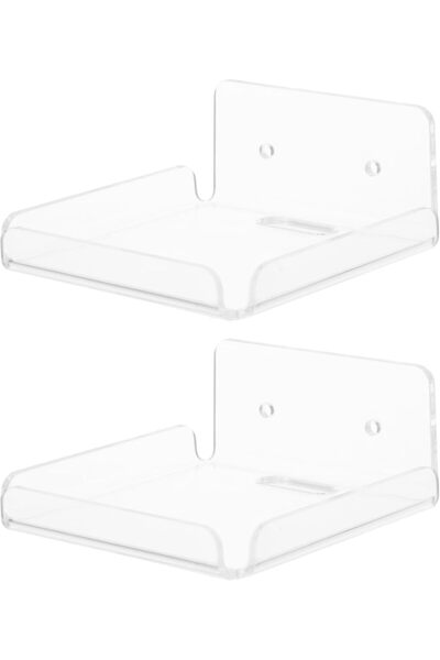 Generic Cabilock 2 Pcs Acrylic Floating Wall Shelves for Cameras and Speakers