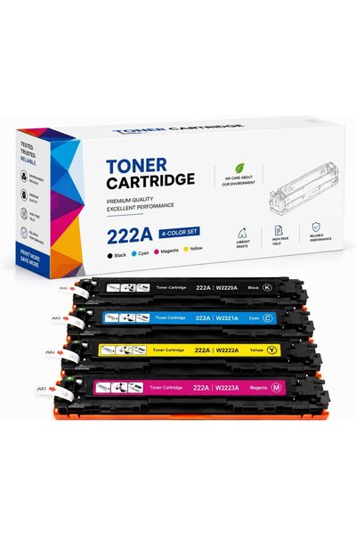 Generic 222A Value Pack High Yield Toner Cartridge is Compatible with Printer...