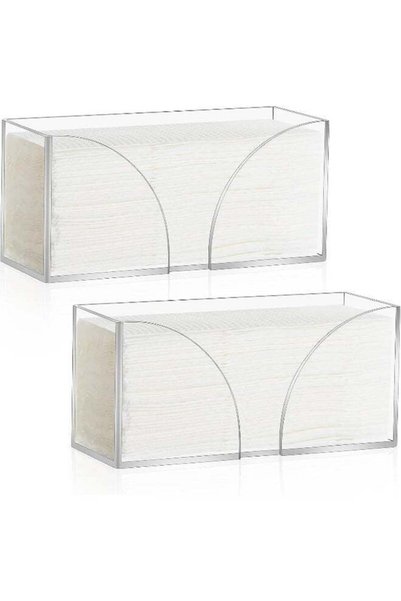 Generic 2PCS Paper Towel Dispenser Countertop Acrylic Clear Paper Towel Holde...