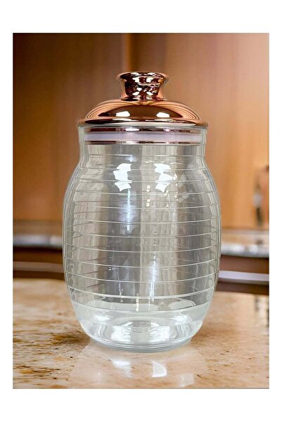 Generic Acrylic Candy Jar with Rose Gold Lid – Transparent Storage Container ...