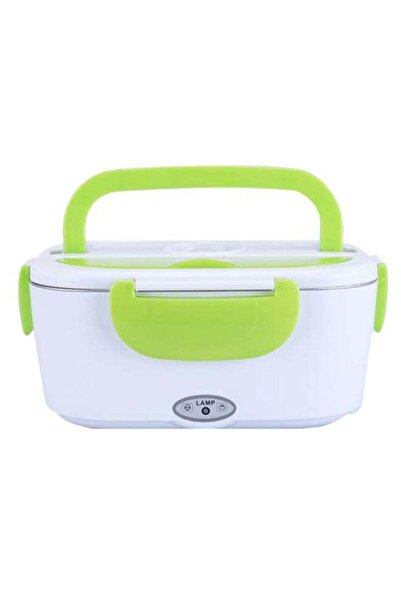 Generic Portable Electric Heating Lunch Box With Car Plug Green/White