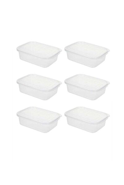 Generic Noon East 6-Piece Plastic Food Storage Containers with Lids 26.5x20x8...