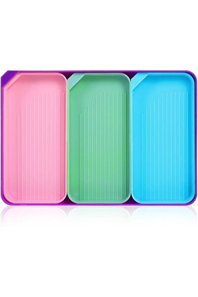 TERRIFI 4 Pcs Premium Diamond Painting Trays Organizer Kit, Colorful Rhinesto...