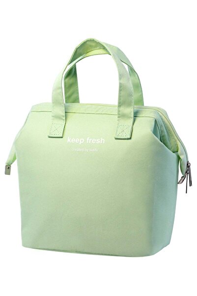 Generic Green Reusable Insulated Lunch Bag Stylish Bento Lunch Bag Water-resi...