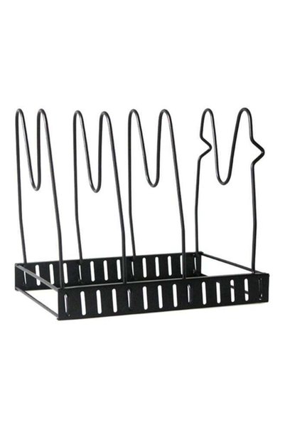 Generic 8-Tier Pot Rack Organizer Storage black 20x29.5x26cm