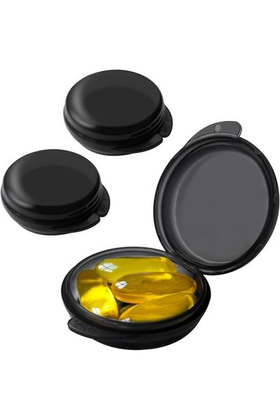 GENERAL UHOUSE Small Pill Box (3 Pack), Daily Mini Pill Organizer Portable fo...