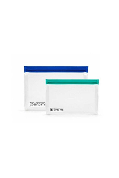 Generic BERAM Reusable Storage Bags 2Pc Standing Ziploc Containers Dishwasher...