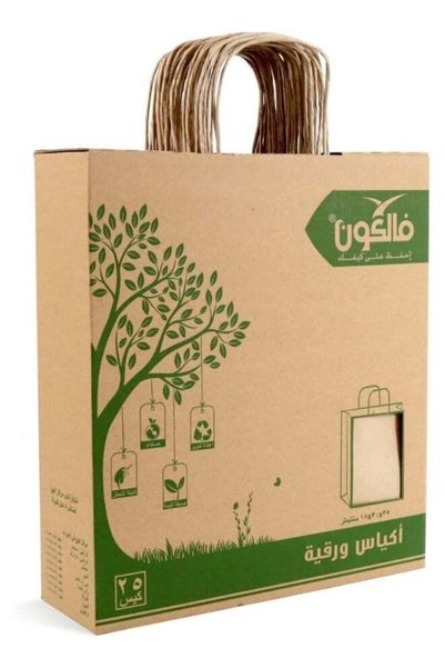 Generic Falcon Pack Retail Shopping Bag, 35 Cm X 30 Cm X 18 Cm Size, Brown, M...