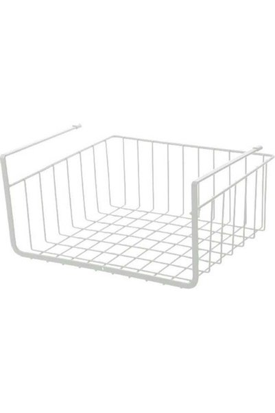 Generic Metal Wire Under Shelf Hanging Basket White 31x16x26.5cm