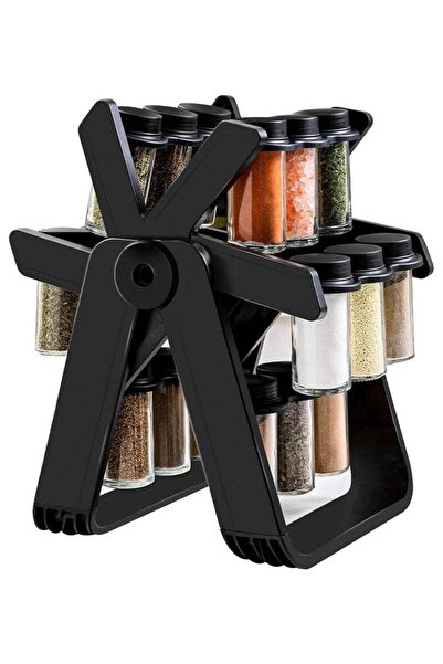 Generic 360° Rotating Spice Rack | Ferris Wheel-Shaped Organizer with 18 Tran...