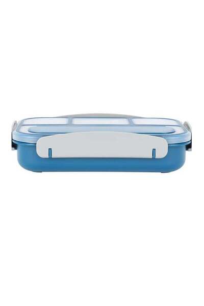 Generic AKDC 4 Compartment Plastic Lunch Box 1000ml, Dark Blue- RF12595