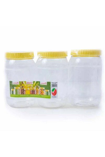 Generic Sunpet Medium Yellow Top Plastic Food Storage 1500ml round 3pc pack; ...