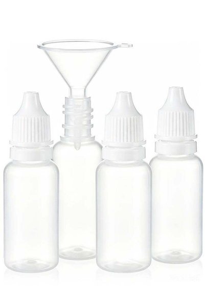 Generic 4 PCS 15ml Plastic Dropper Bottles With Funnel Refillable Portable Tr...
