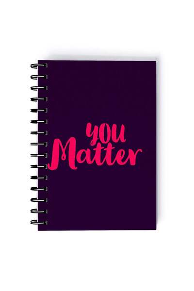 Generic Spiral A4 Notebook Inspirational Quote Motivations You Matter Purple ...