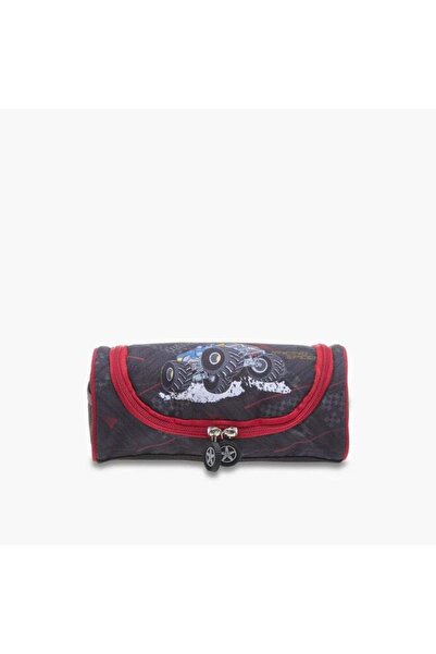 Generic Graphic Print School Pencil Pouch With Zip Closure - 9x10x21 CM