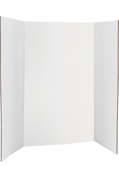 Generic ARS® White Tri-Fold Presentation Boards, 2 Pack - Lightweight Display...
