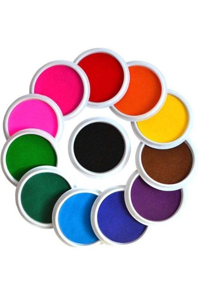 Generic Washable Large Ink Pads for Kids Crafts Projects Rubber Stamps 12 Colors