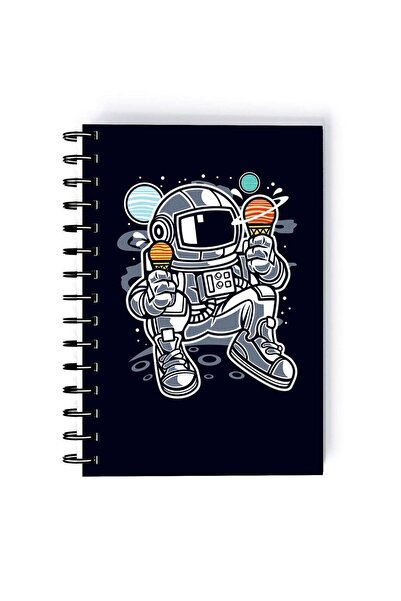 Generic Cute Astronaut Kids Rectangle Spiral A5 Notebook Multicolour