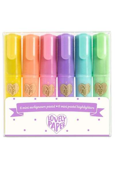 Generic 6 Mini Pastel Highlighters
